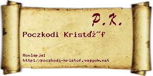 Poczkodi Kristóf névjegykártya